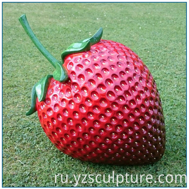 large fiberglass strawberry statue